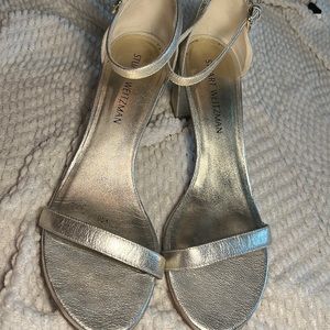 Stuart Weitzman Simple Sandal Metallic Ankle-Strap
Sandals